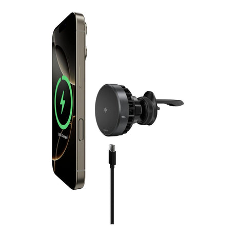 MagEasy MagMount 15W Qi2 Smart Cooling Car Charger Grey MAAIWA283SG24