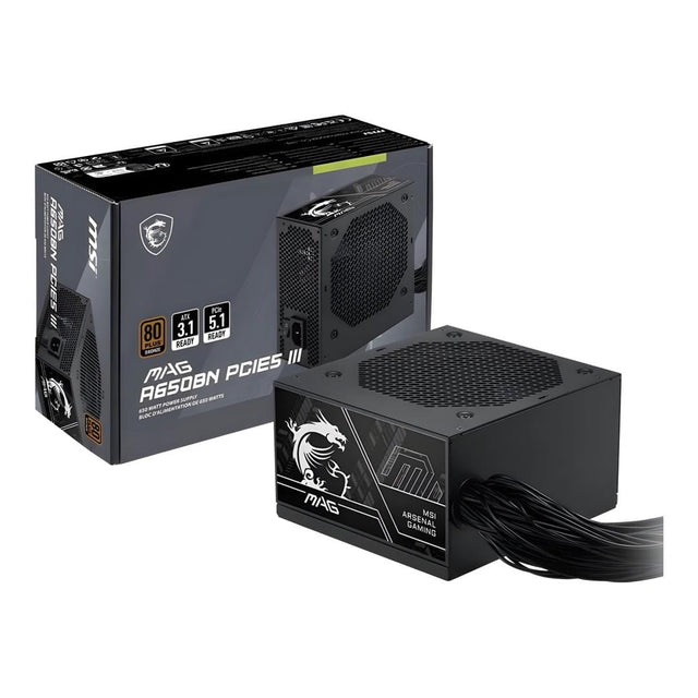 MSI MAG A650BN PCIE5 III 650W 80 Plus Bronze Non-Modular Power Supply