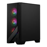 MSI MAG Forge 120A Airflow Static RGB Tempered Glass Steel Mesh ATX Mid-Tower PC Case Black