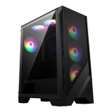 MSI MAG Forge 120A Airflow Static RGB Tempered Glass Steel Mesh ATX Mid-Tower PC Case Black
