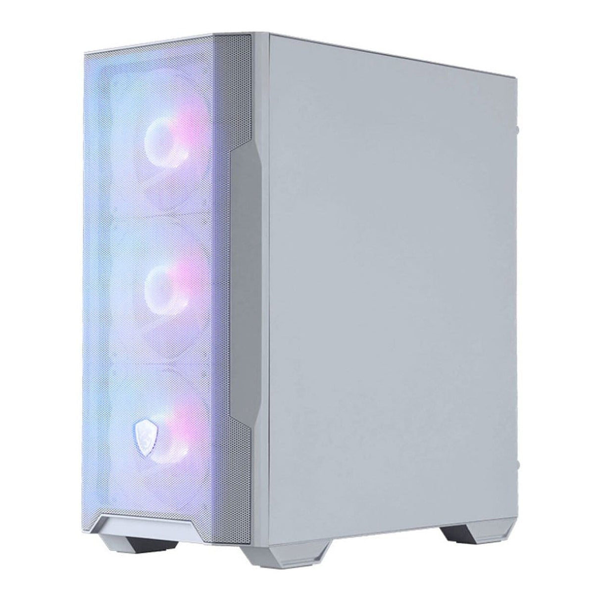 MSI MAG Forge M100R White ARGB Tempered Glass Steel Micro-ATX Mid-Tower PC Case White