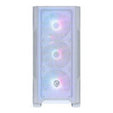 MSI MAG Forge M100R White ARGB Tempered Glass Steel Micro-ATX Mid-Tower PC Case White