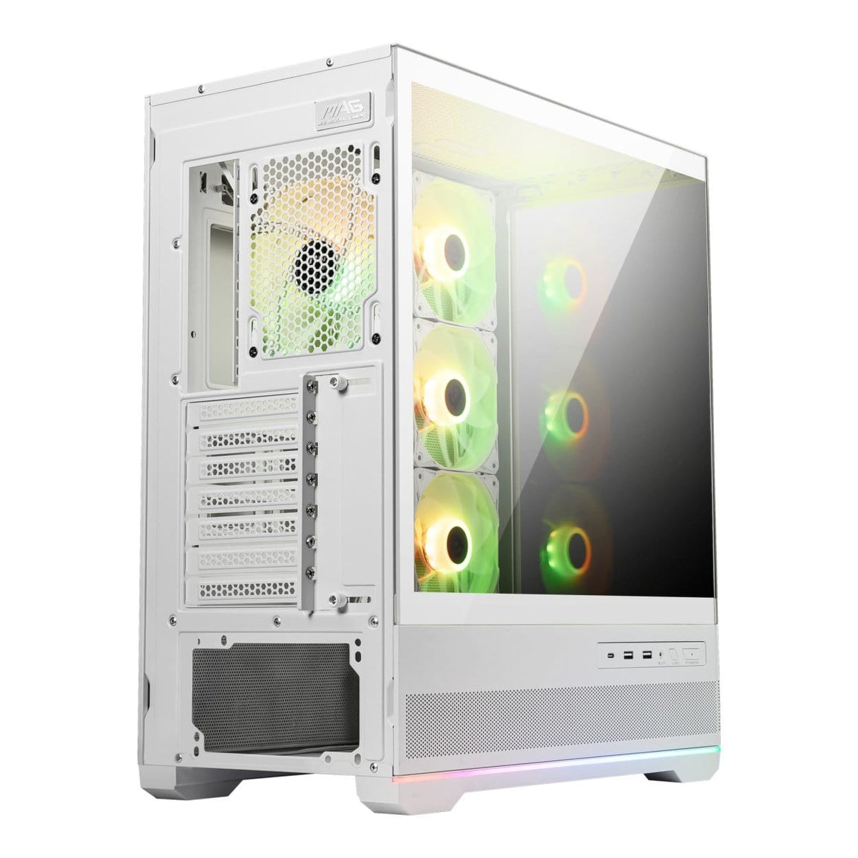 MSI MAG PANO 110R PZ White ARGB Tempered Glass Steel ATX Mid-Tower PC Case