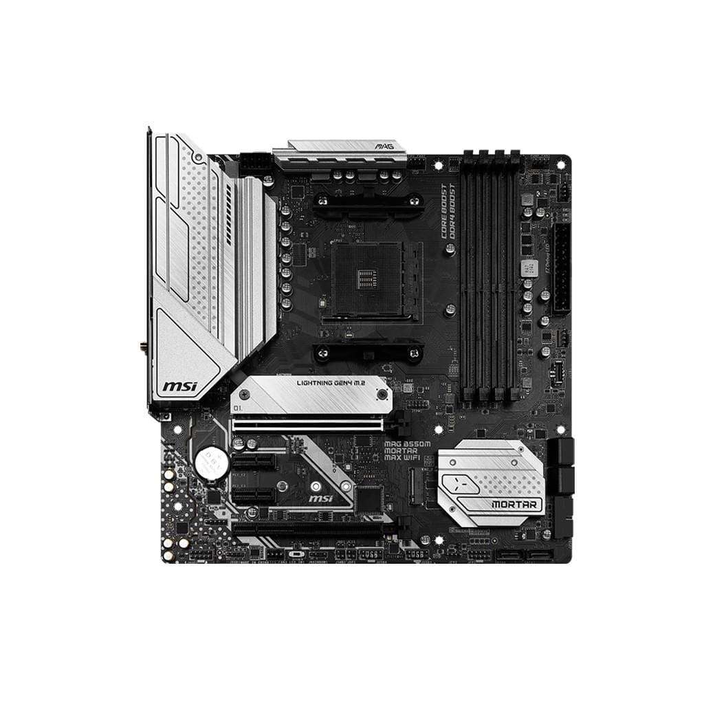 MSI MAG B550M Mortar MAX Wi-Fi Motherboard AMD Socket AM4 micro ATX Motherboard