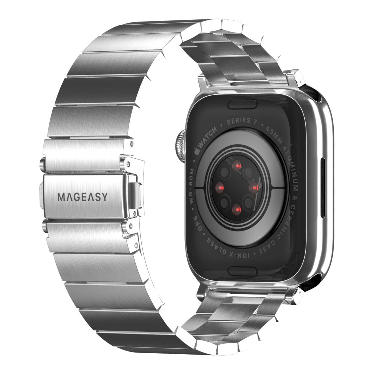 MagEasy Maestro 45mm Stainless Steel Band for Apple Watch Silver MAW245034SV22