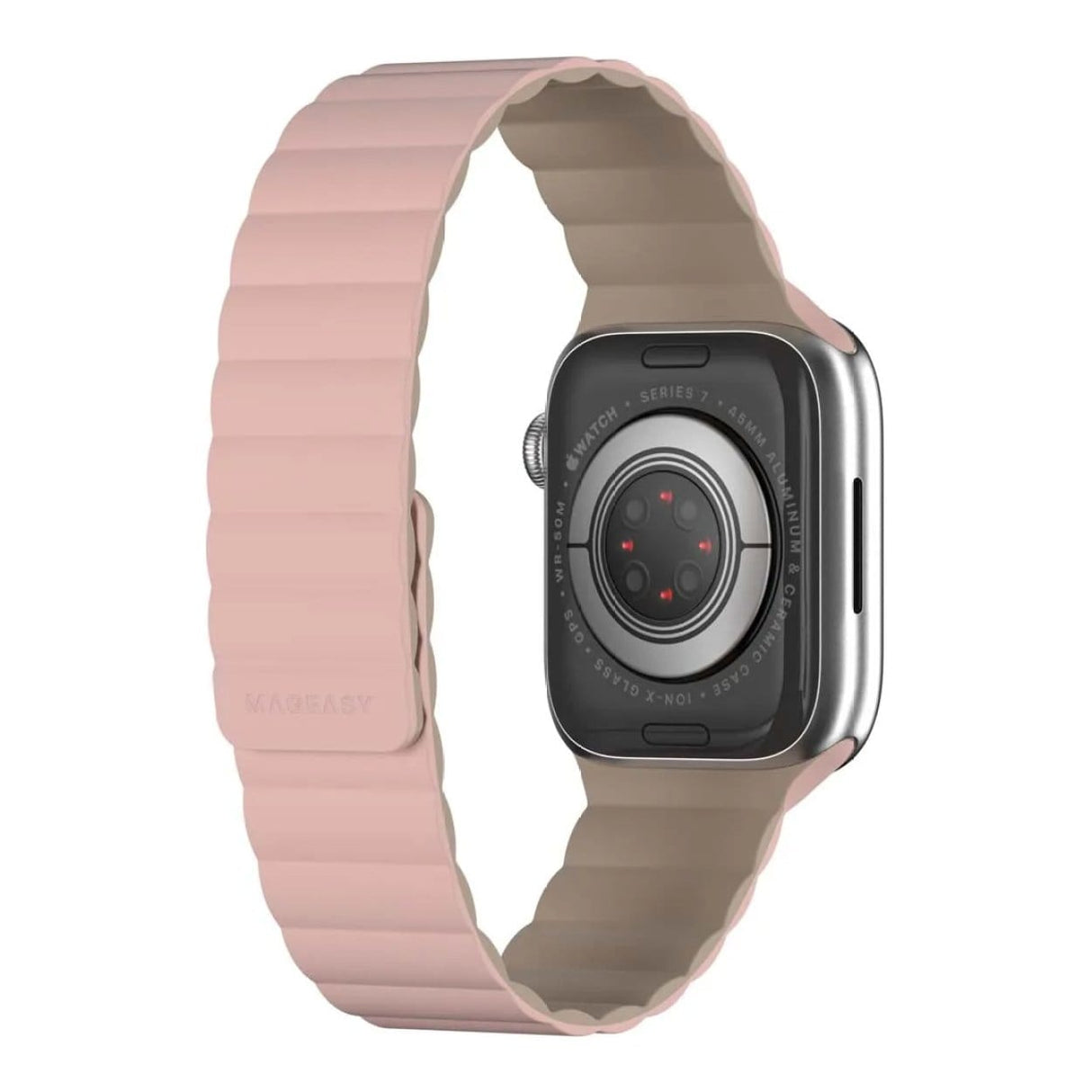 SwitchEasy 45mm Skin Silicone Magnetic Watch Band for Apple Watch Pink MAW245078PK22