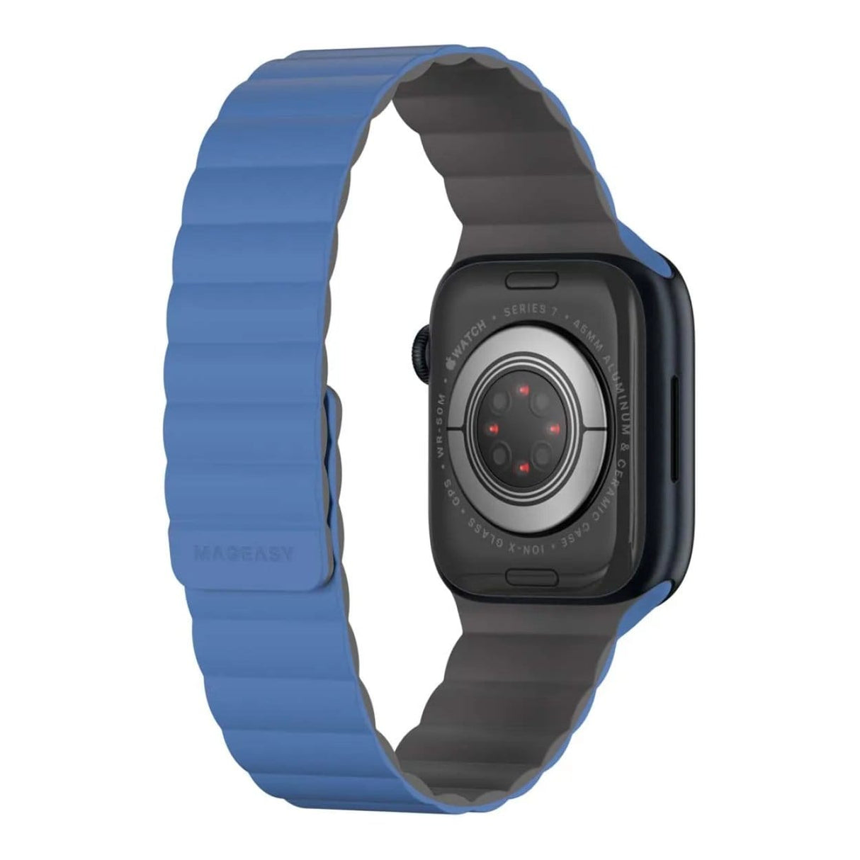 SwitchEasy 45mm Skin Silicone Magnetic Watch Band for Apple Watch Blue MAW459078BL23
