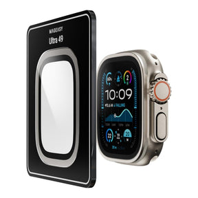 MagEasy Fortiz Sapphire Screen Protector for Apple Watch - Natural Titanium