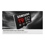 Samsung T9 512GB UHS-I Class U3 microSDXC Memory Card MB-MH512T/WW