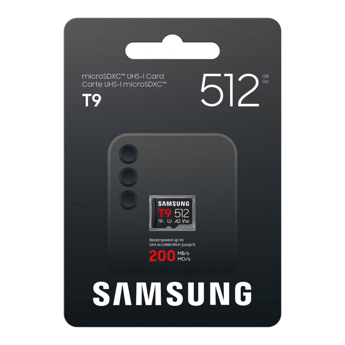 Samsung T9 512GB UHS-I Class U3 microSDXC Memory Card MB-MH512T/WW