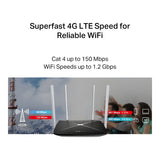 Mercusys MB135-4G AC1200 4G LTE Wireless Router - Dual Band 2.4GHz and 5GHz Gigabit Ethernet