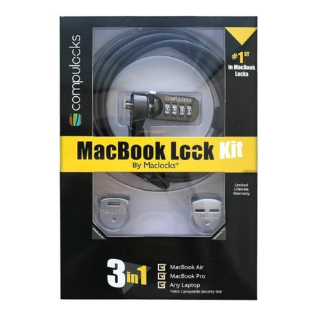 MacLocks Ledge 3-in-1 Security Combination Lock Kit MBPLDGCLKIT