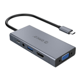 Orico 5-in-1 to Type-C Multifunctional Docking Station MC-U501P-GY-BP
