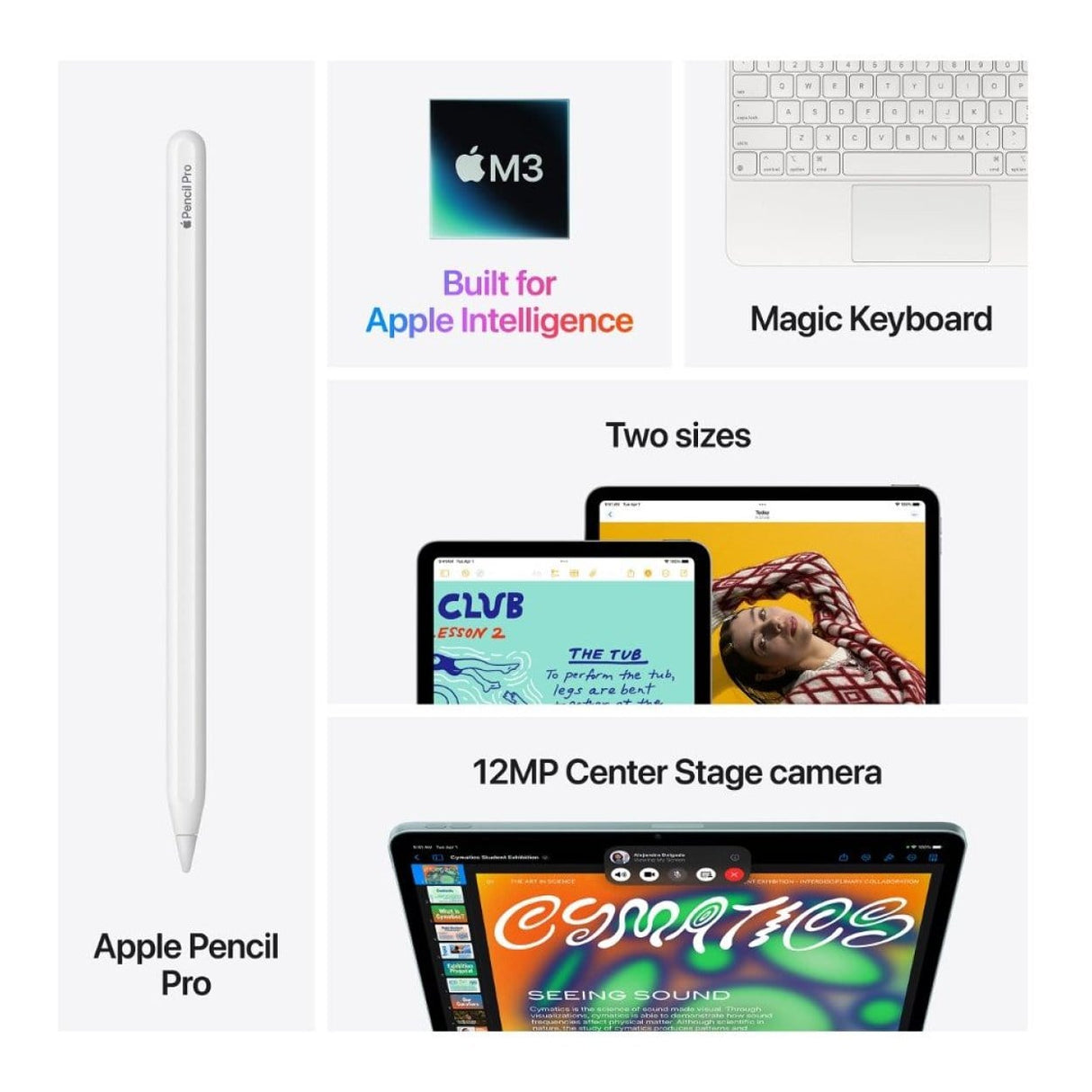 Apple iPad Air 11-inch Tablet - Apple M3 128GB ROM 8GB RAM Purple MCFY4QA/A