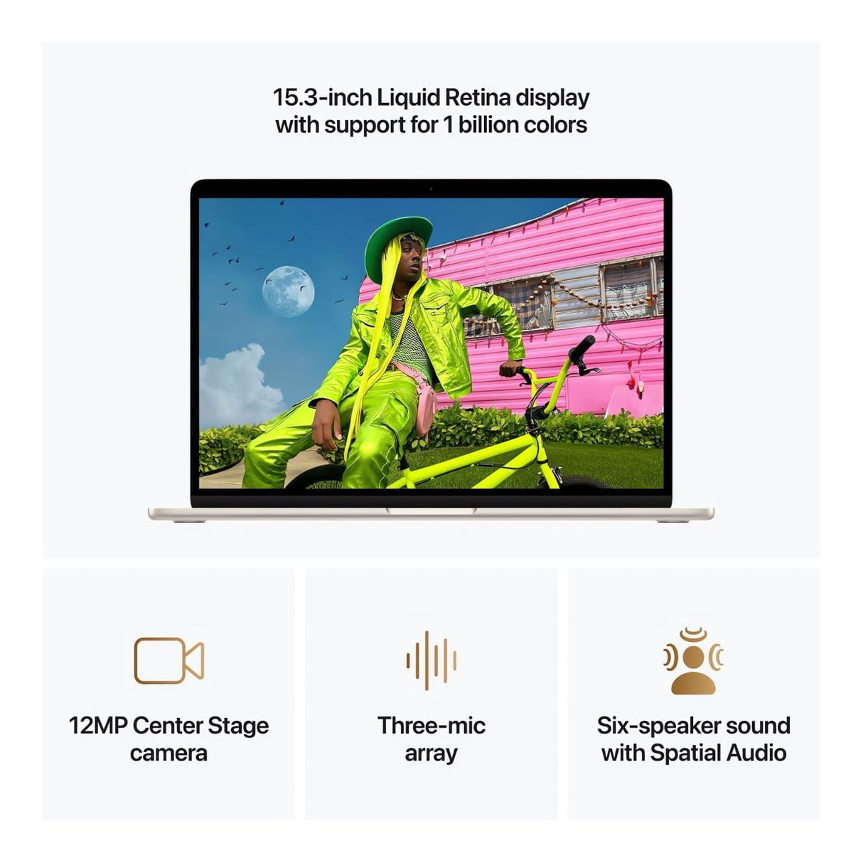 Apple MacBook Air 15.3-inch Retina Laptop - Apple M5 512GB SSD 16GB RAM macOS Starlight