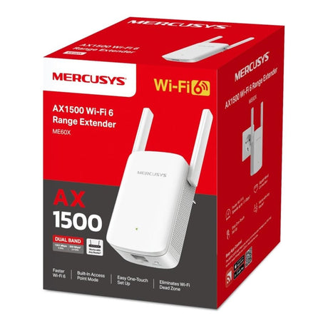 Mercusys AX1500 Wi-Fi 6 Range Extender White ME60X