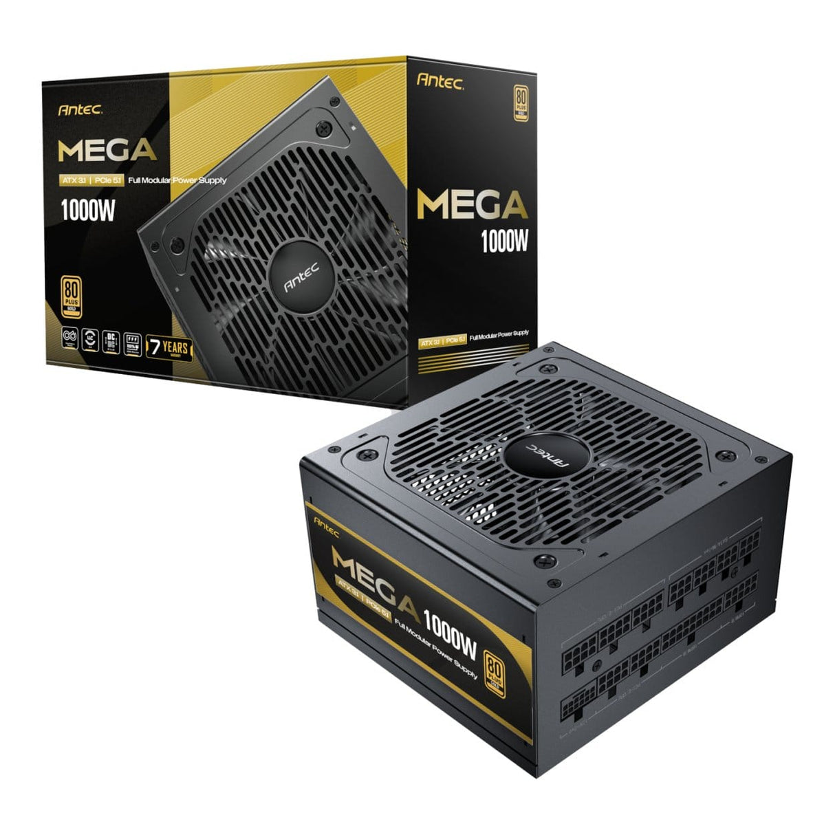 Antec MEGA 1000W 80 PLUS Gold ATX3.1 PCIE5.1 Fully Modular Power Supply MEGA1000