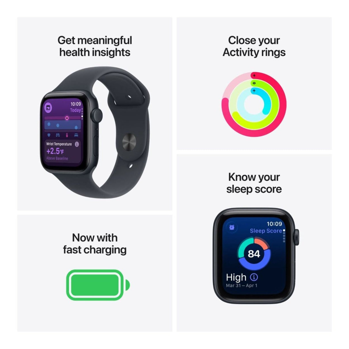 Apple Watch SE 3 GPS 40 mm Starlight Aluminium Case with Starlight Sport Band M/L MEH54AF/A