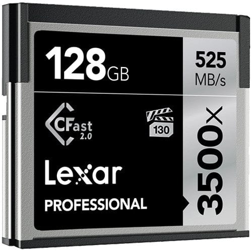 Lexar 128GB Professional 3500x CFast 2.0 Memory Card MEMLXCFAST3500P128