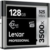 Lexar 128GB Professional 3500x CFast 2.0 Memory Card MEMLXCFAST3500P128