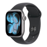 Apple Watch Series 11 GPS 46mm Space Grey Aluminium Case with Black Sport Band M/L MEV44AF/A