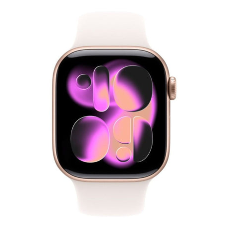 Apple Watch Series 11 GPS 46mm Rose Gold Aluminium Case with Light Blush Sport Band S/M MEV64AF/A