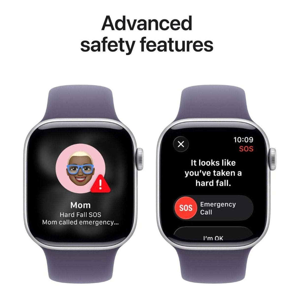 Apple Watch Series 11 GPS 46mm Silver Aluminium Case with Purple Fog Sport Band M/L MEVA4AF/A