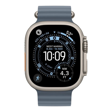 Apple Watch Ultra 3 GPS + Cellular 49mm Natural Titanium Case with Anchor Blue Ocean Band