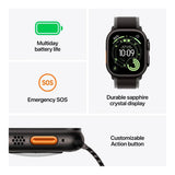 Apple Watch Ultra 3 GPS + Cellular 49mm Natural Titanium Case with Light Blue Alpine Loop - Small