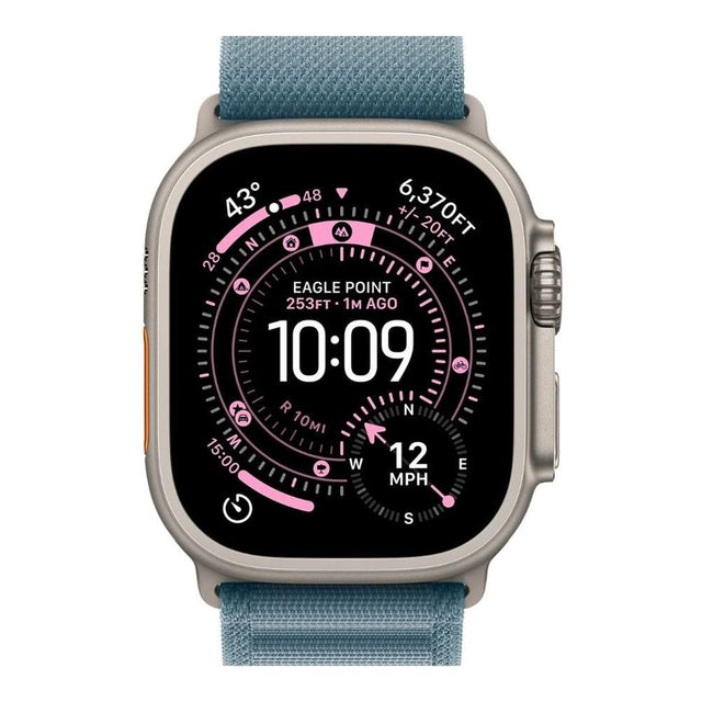 Apple Watch Ultra 3 GPS + Cellular 49mm Natural Titanium Case with Light Blue Alpine Loop - Small