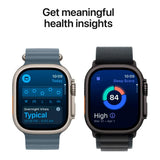 Apple Watch Ultra 3 GPS + Cellular 49mm Natural Titanium Case with Light Blue Alpine Loop - Small