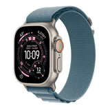 Apple Watch Ultra 3 GPS + Cellular 49mm Natural Titanium Case with Light Blue Alpine Loop - Small