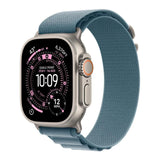 Apple Watch Ultra 3 GPS + Cellular 49mm Natural Titanium Case with Light Blue Alpine Loop - Medium