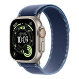 Apple Watch Ultra 3 GPS + Cellular 49mm Natural Titanium Case with Blue/Bright Blue Trail Loop M/L