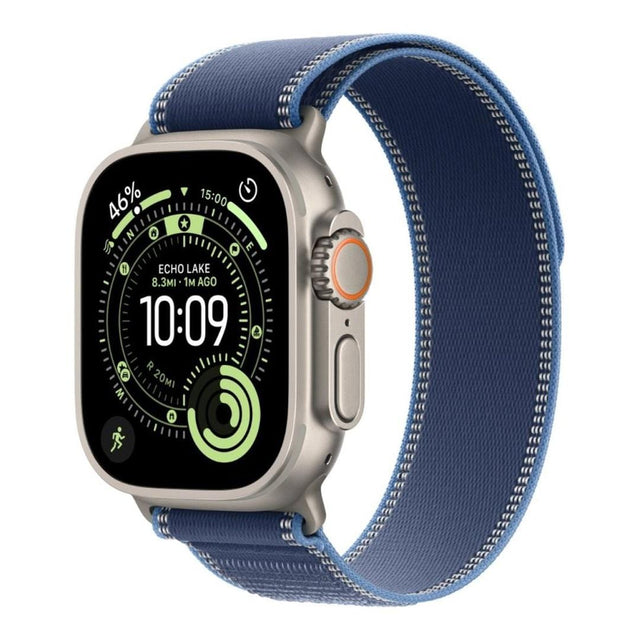 Apple Watch Ultra 3 GPS + Cellular 49mm Natural Titanium Case with Blue/Bright Blue Trail Loop M/L