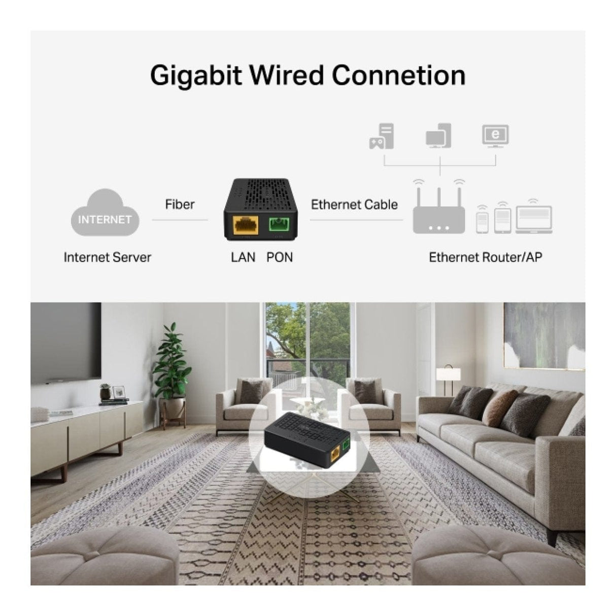 Mercusys MF01G 1-port Gigabit XPON Terminal