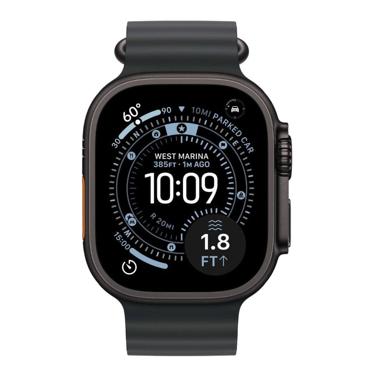 Apple Watch Ultra 3 GPS + Cellular 49mm Black Titanium Case with Black Ocean Band MF0J4AF/A