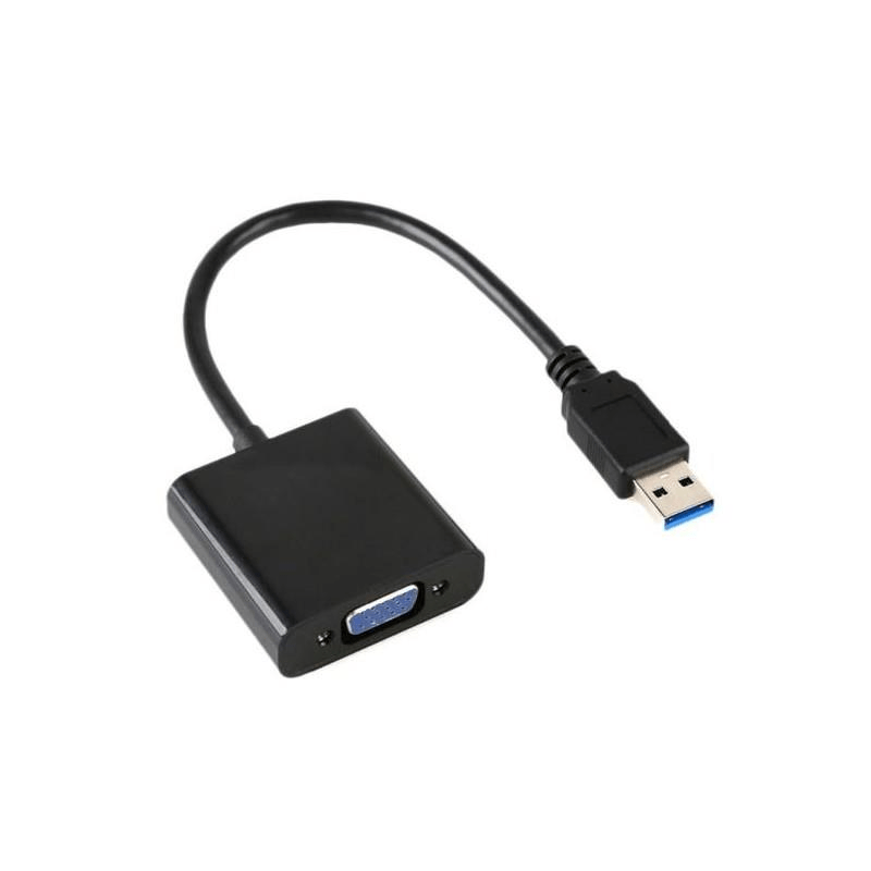 Tuff-Luv USB 3.0 to VGA Multi-display Adapter Converter External Video Graphic Card Black MF1103B