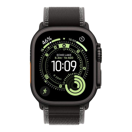 Apple Watch Ultra 3 GPS + Cellular 49mm Black Titanium Case with Black/Charcoal Trail Loop M/L