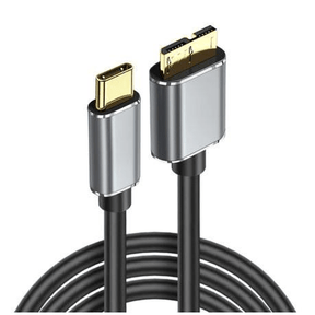 Tuff-Luv 1m USB-C to Micro-B Hard Drive Data Cable Black MF2106