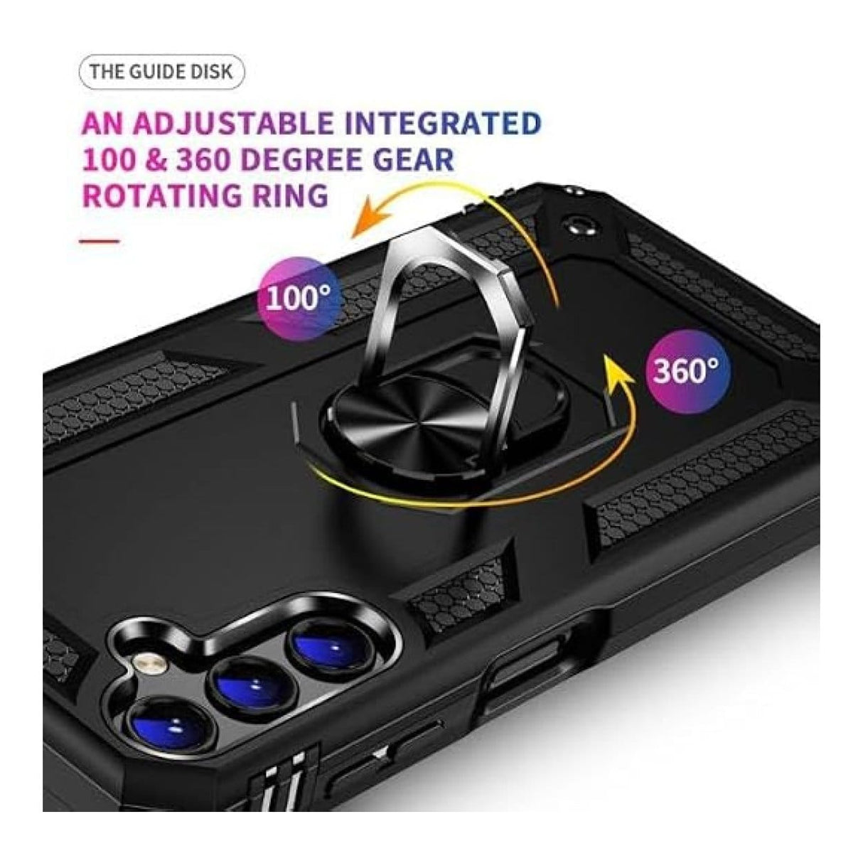 Tuff-Luv Rugged Case and Stand for Samsung Galaxy A24 Black MF2359