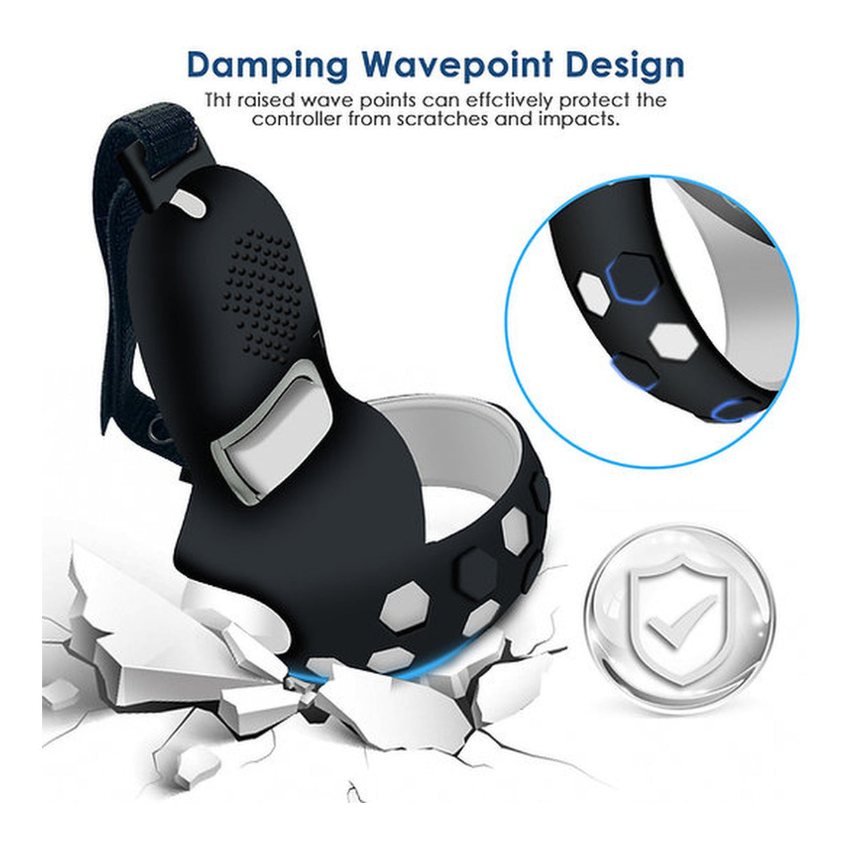 Tuff-Luv Silicone Grip Cover Set for Oculus Quest 2 VR Touch Controllers MF2593
