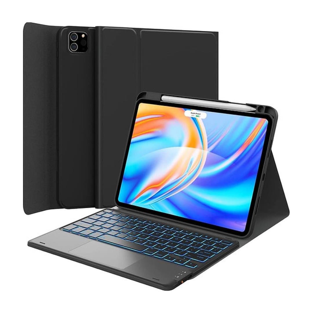Tuff-Luv Bluetooth Folio Case and Keyboard with Trackpad for iPad Pro 13 Black MF2943