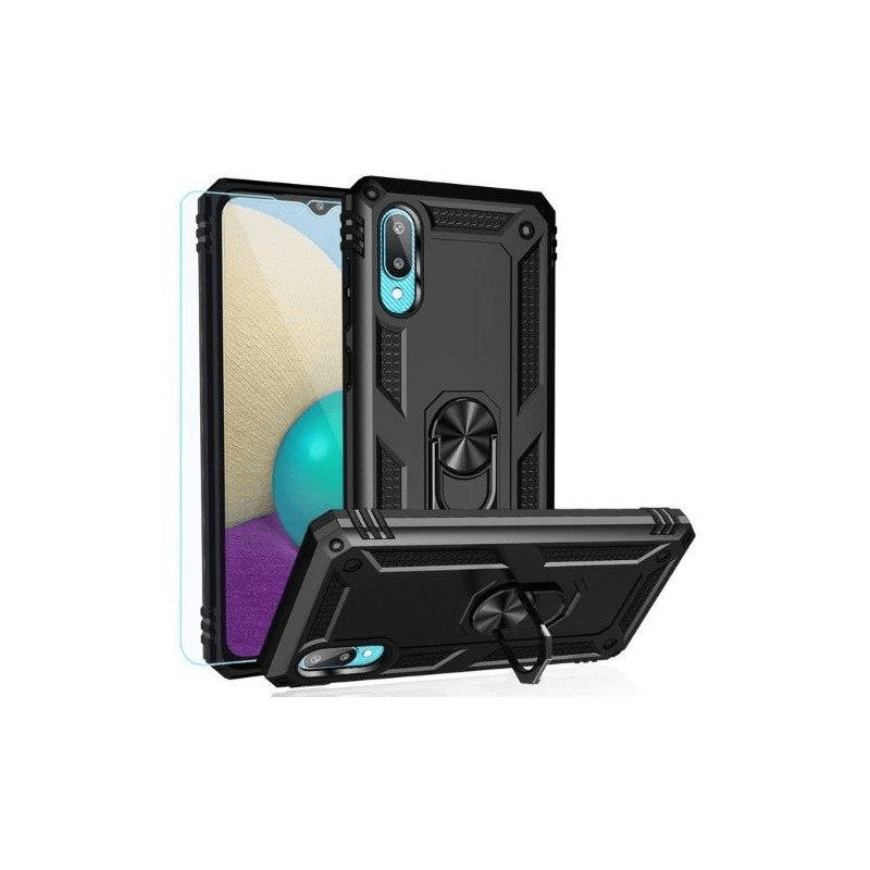 Tuff-Luv Rugged Case with Stand for Samsung Galaxy A02 Black MF357