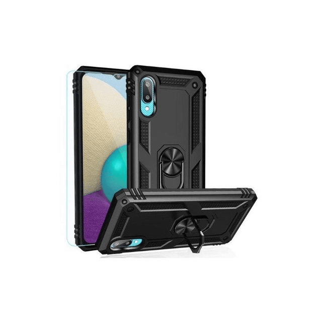 Tuff-Luv Rugged Case with Stand for Samsung Galaxy A02 Black MF357
