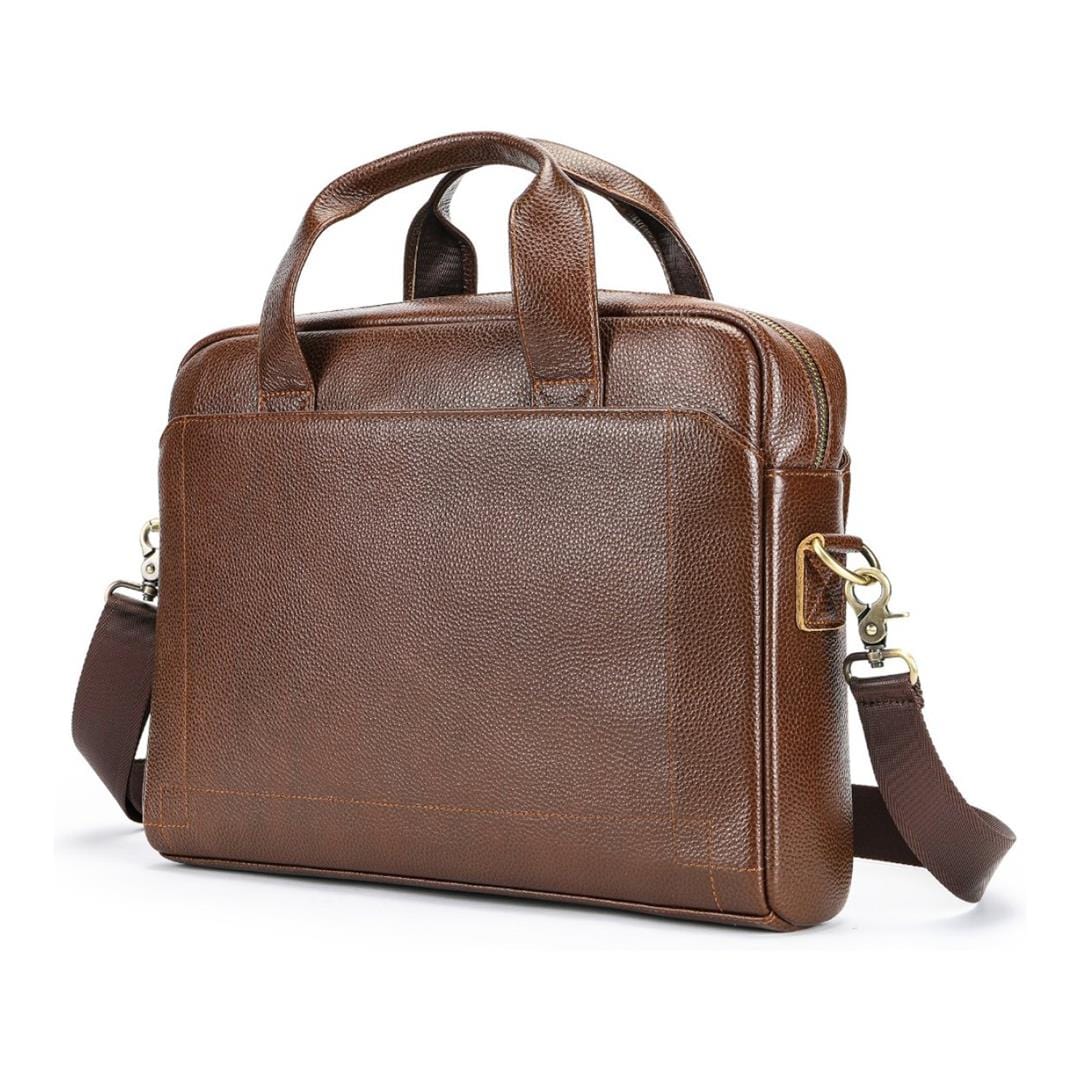 Tuff-Luv Genuine Leather 13-14-inch Laptop Bag Dark Brown MF3600