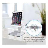 Tuff-Luv MF3619 9-14-inch Anti-Theft Adjustable Tablet Stand with Secure Lock