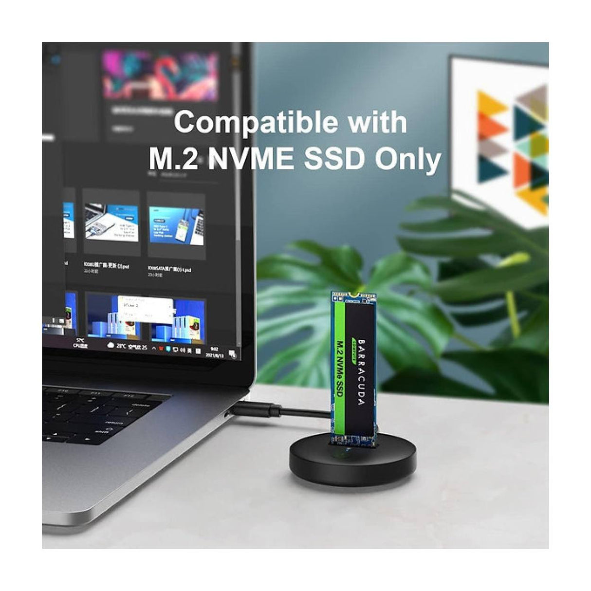 Tuff-Luv USB-C Dock for M.2 + NVMe SSD Black MF3654