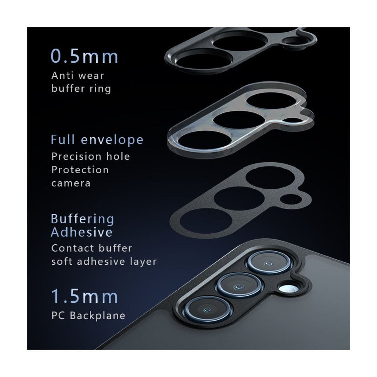 Tuff-Luv MagSafe Rugged Case for Samsung Galaxy A25 Black Clear MF3656