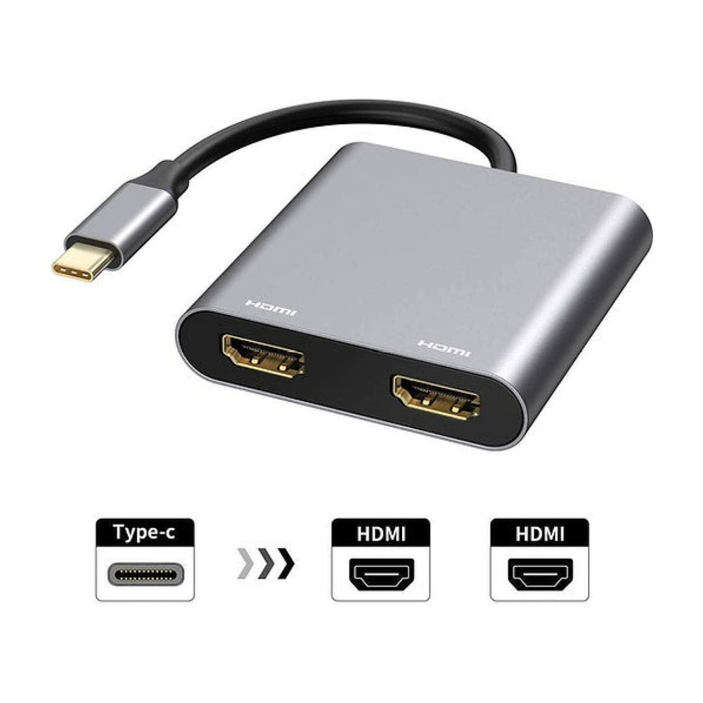 Tuff Tech Usb Tuff-Luv USB-C Hub with 2 x HDMI Ports Black MF3665 – FirstShop